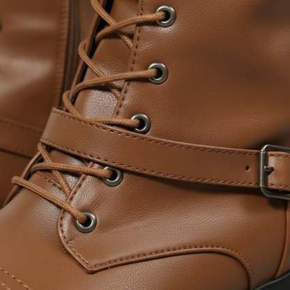 Mona | Women's Smooth Platform Knee High Boot