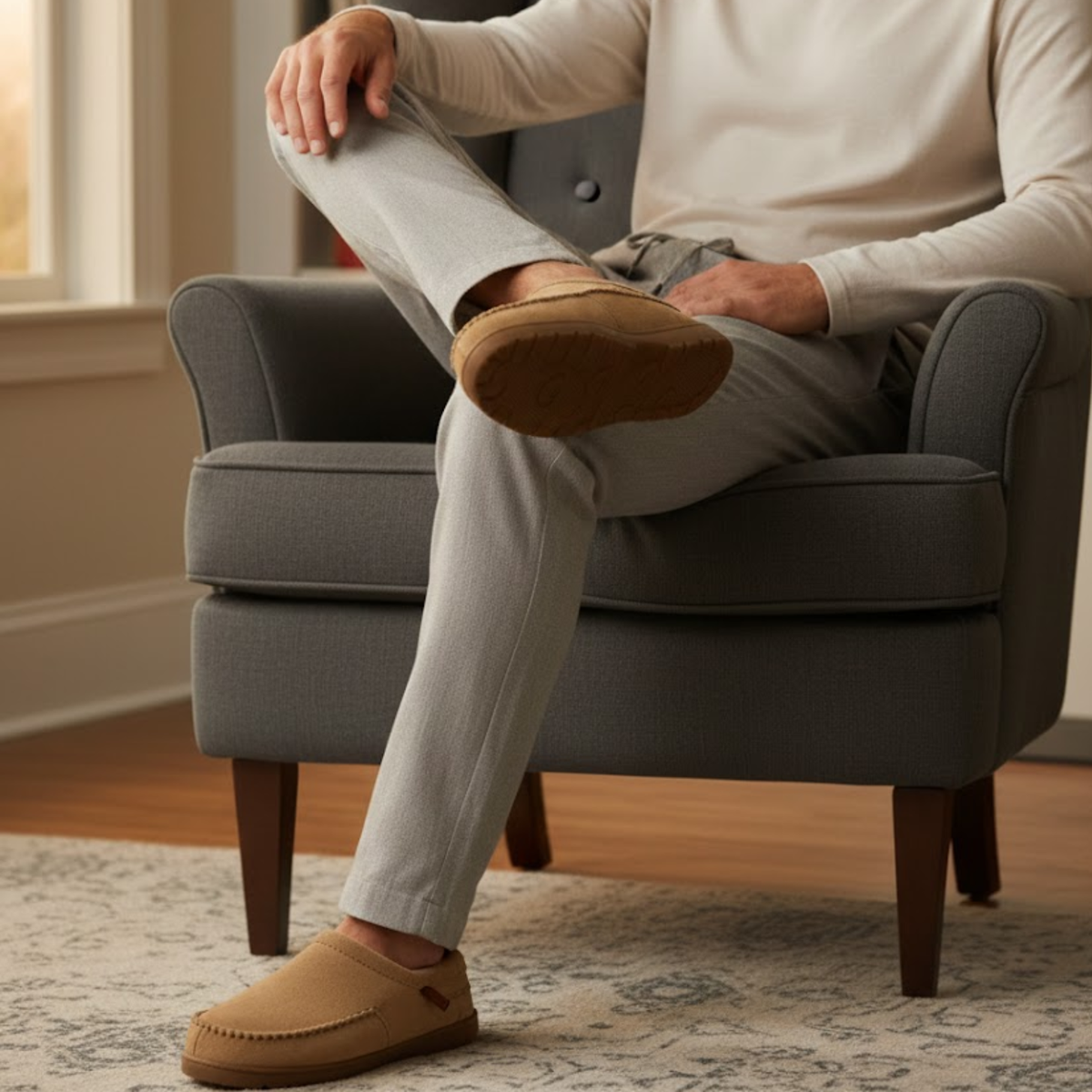 Wilfred | Men's Suede Look Slip on Slipper