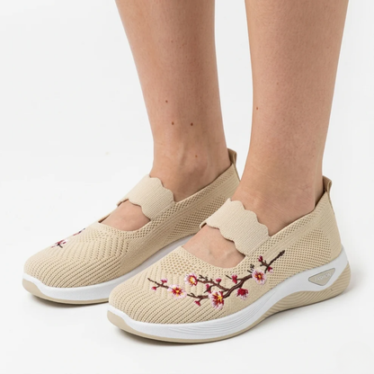 Flora | Women's Floral Print Embroidery Sneaker