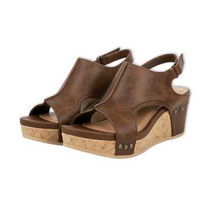 Thora | Women's Studs Leather Look Sandal