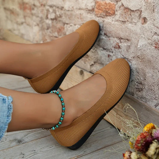 Tove | Women's Knit Round Toe Flat Shoe