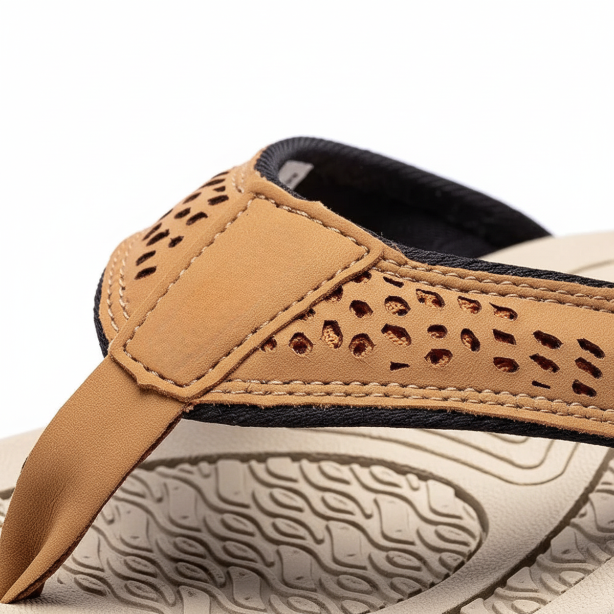 Tristan | Men's Leather Look Toe Post Flip Flop
