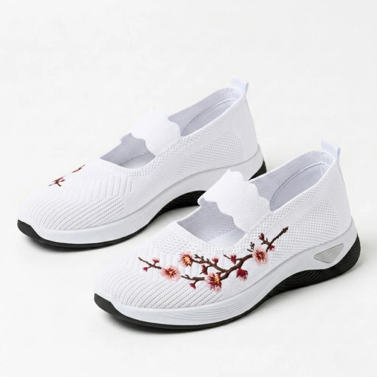 Flora | Women's Floral Print Embroidery Sneaker