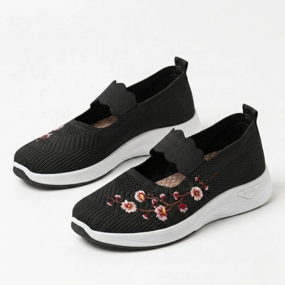 Flora | Women's Floral Print Embroidery Sneaker