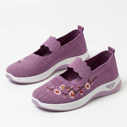 Flora | Women's Floral Print Embroidery Sneaker