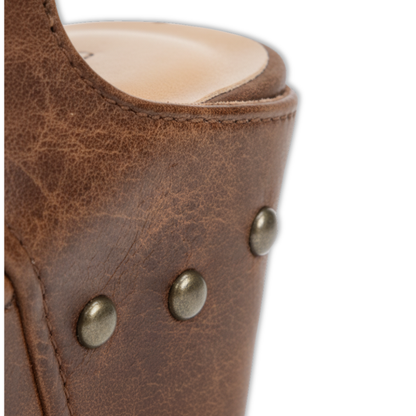 Thora | Women's Studs Leather Look Sandal