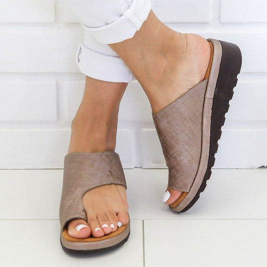 Rebecca | Women's Textured Leather Look Slide