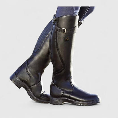 Josefine | Women's Leather Look Buckle Strap Ankle Boot
