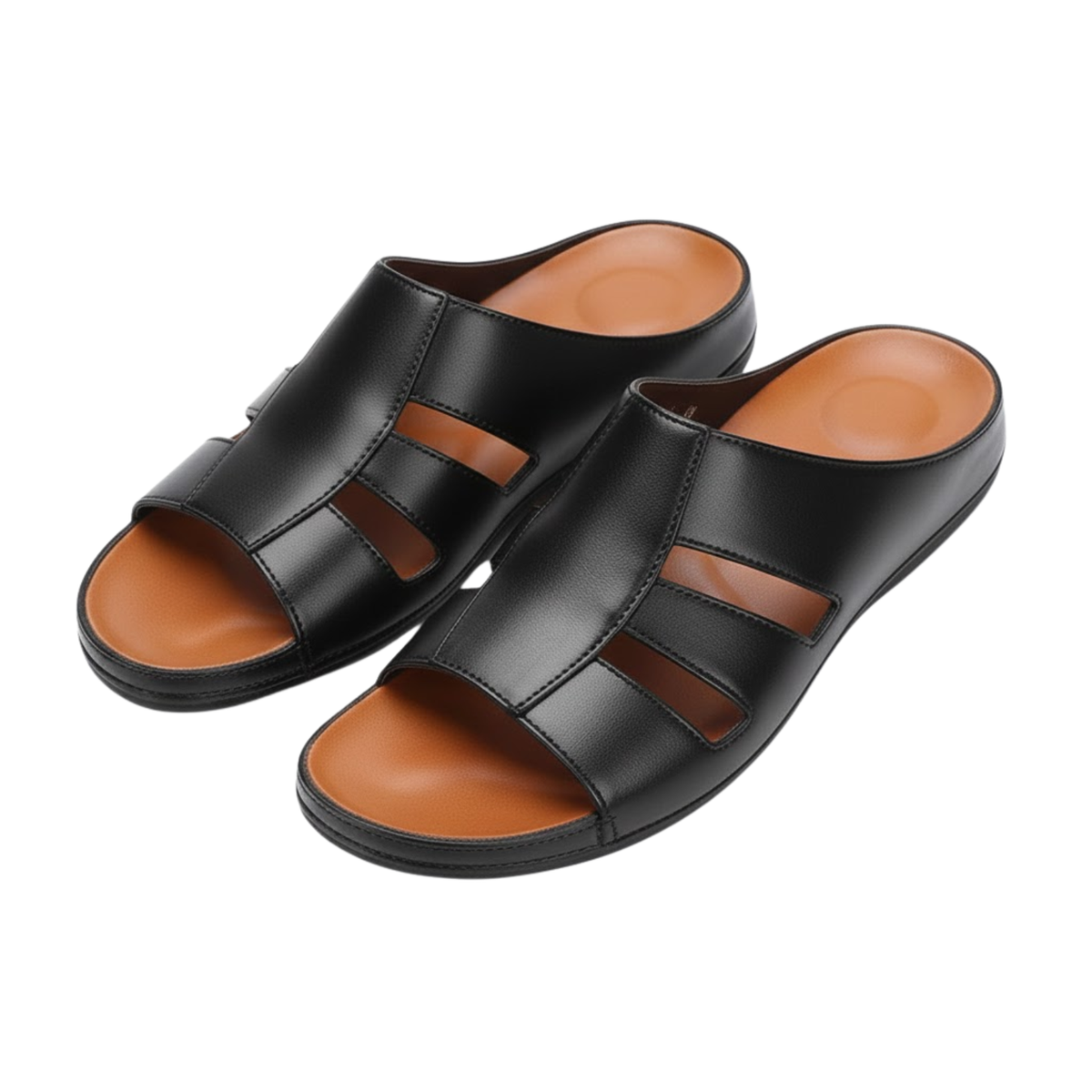 Kenneth | Men's Smooth Open Toe Slipper