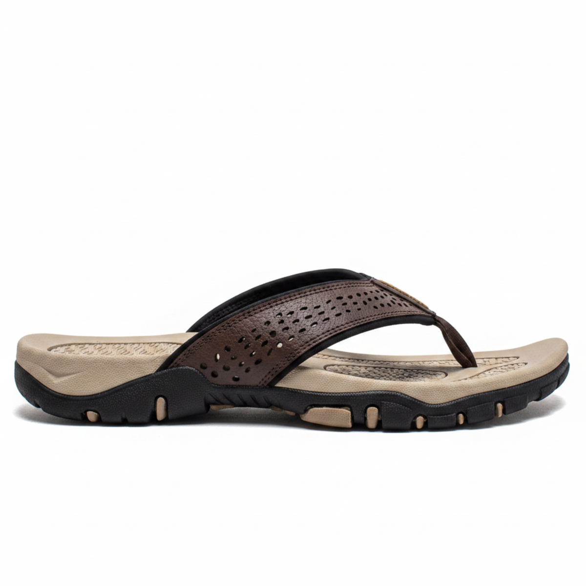 Tristan | Men's Leather Look Toe Post Flip Flop