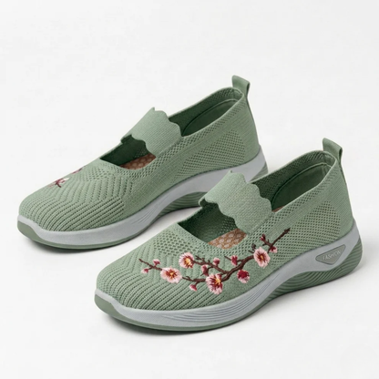 Flora | Women's Floral Print Embroidery Sneaker