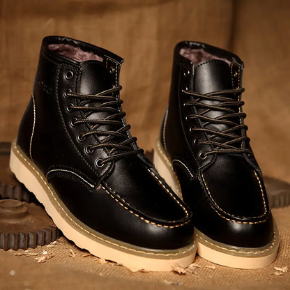 Neil | Men's Leather Look Lace Up Boot