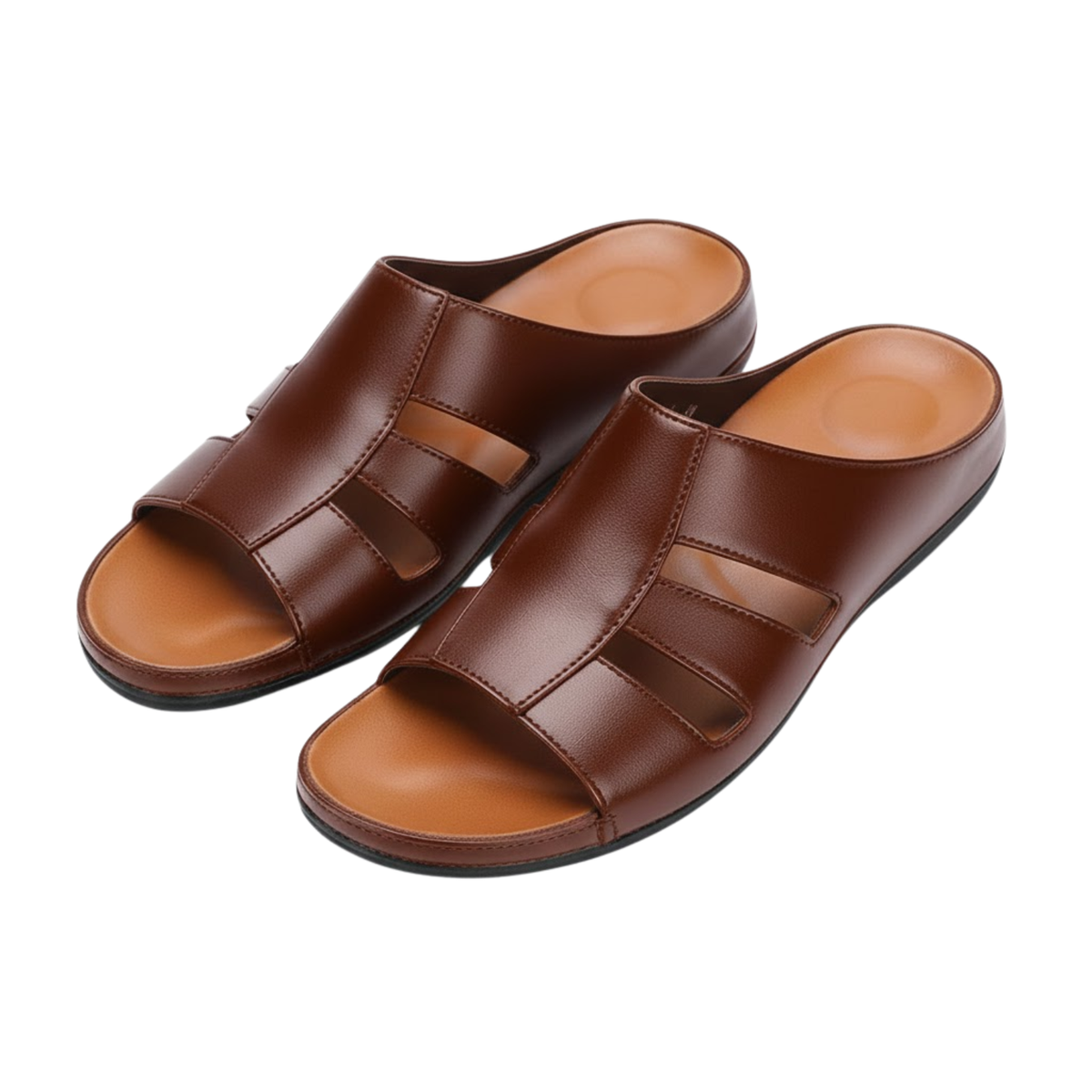Kenneth | Men's Smooth Open Toe Slipper