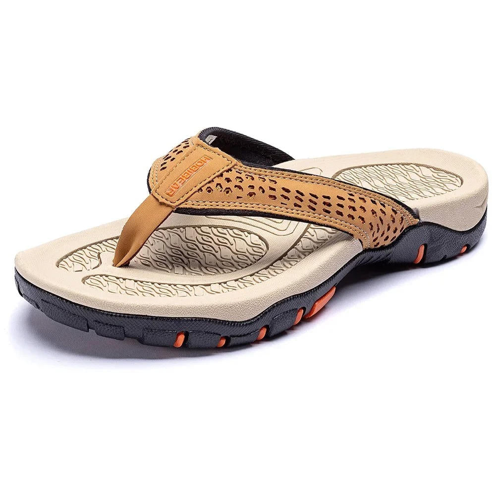 Nicolas | Men's Leather Look Toe Post Sandal