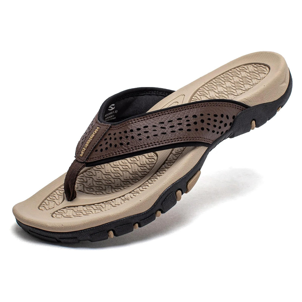 Nicolas | Men's Leather Look Toe Post Sandal