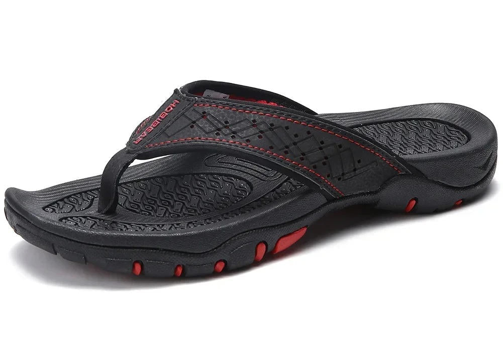 Nicolas | Men's Leather Look Toe Post Sandal