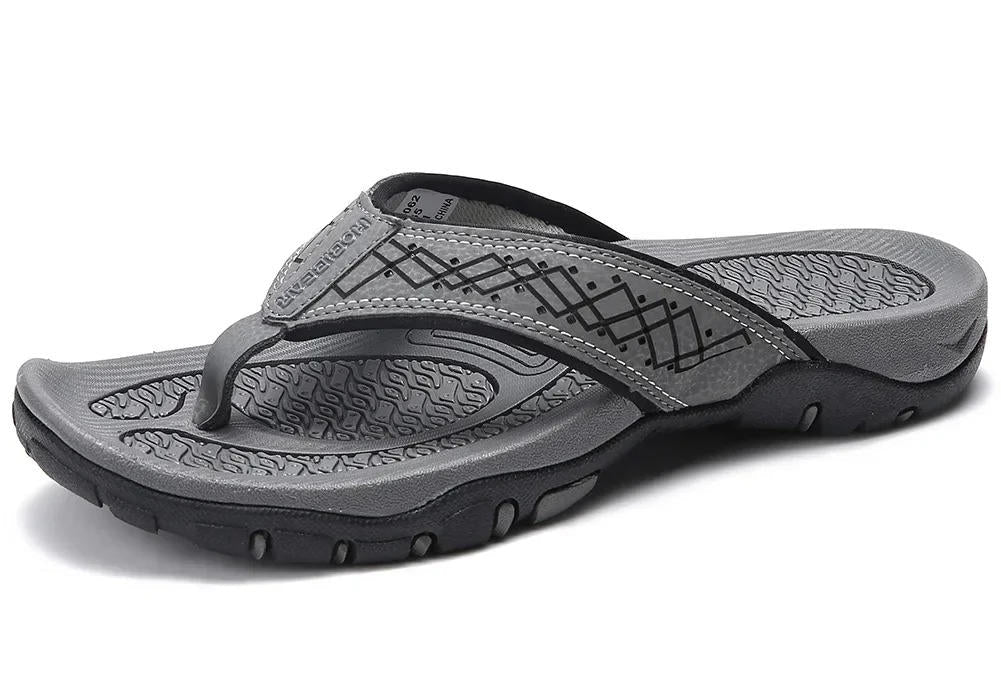 Nicolas | Men's Leather Look Toe Post Sandal