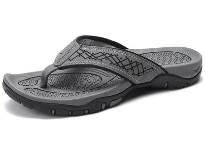 Nicolas | Men's Leather Look Toe Post Sandal