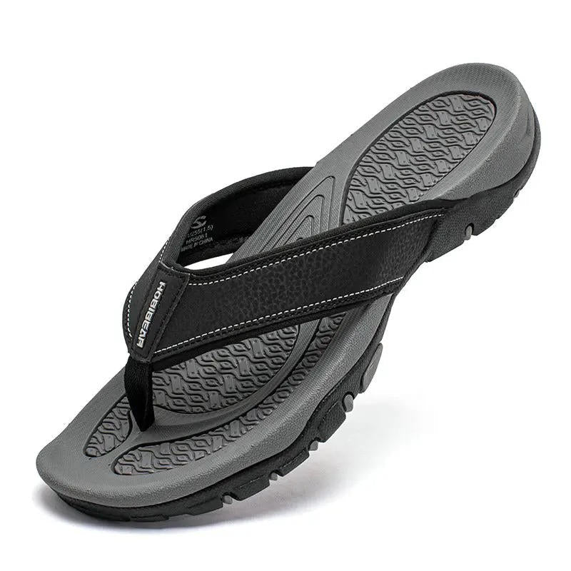 Nicolas | Men's Leather Look Toe Post Sandal