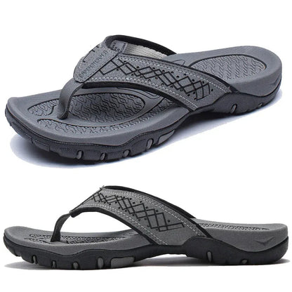Nicolas | Men's Leather Look Toe Post Sandal