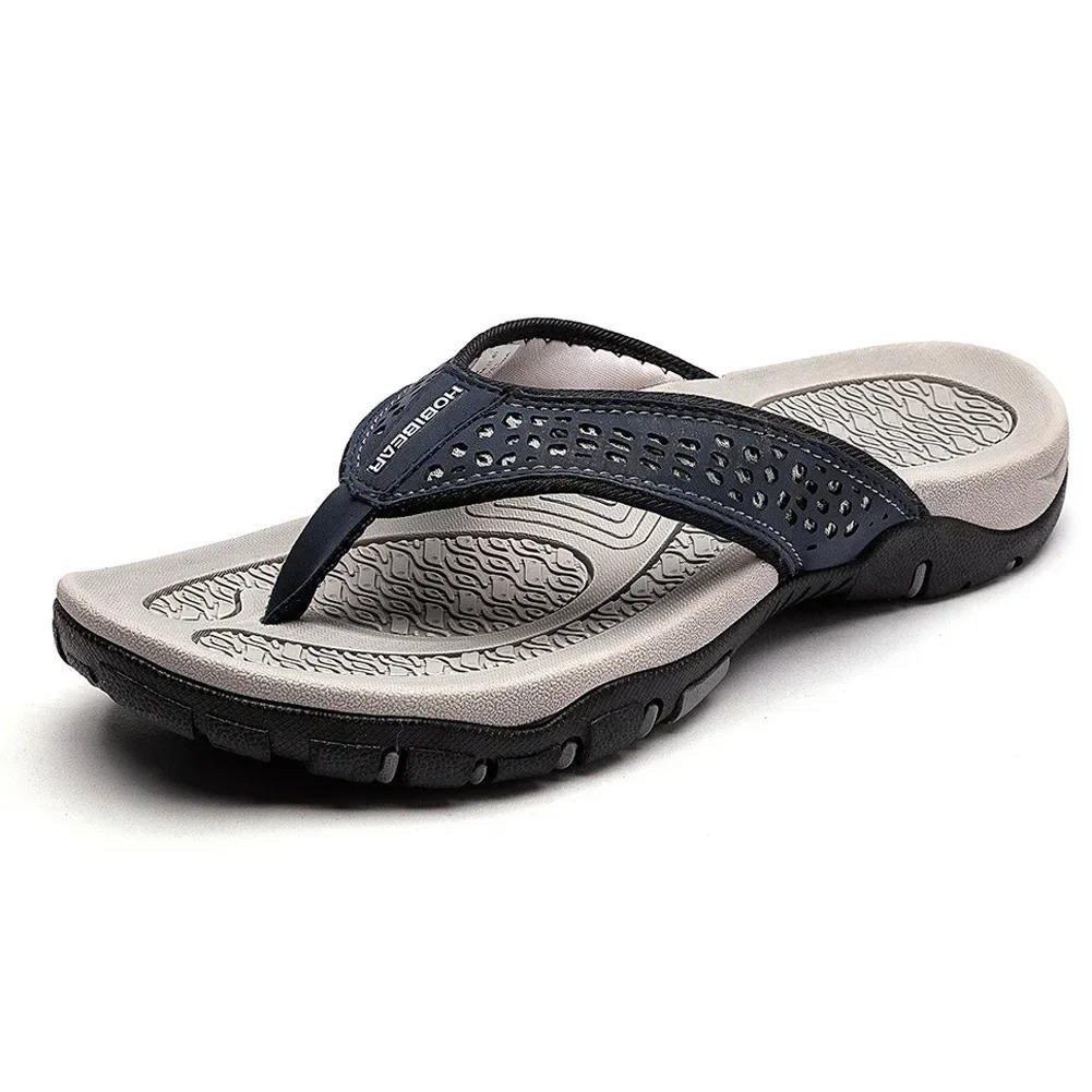 Nicolas | Men's Leather Look Toe Post Sandal