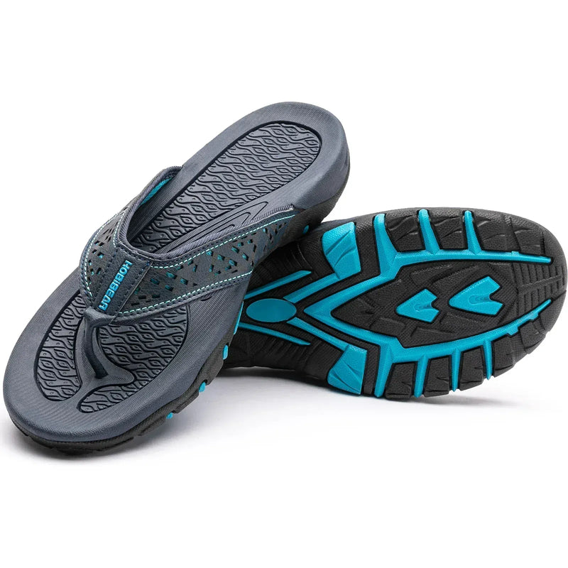 Nicolas | Men's Leather Look Toe Post Sandal