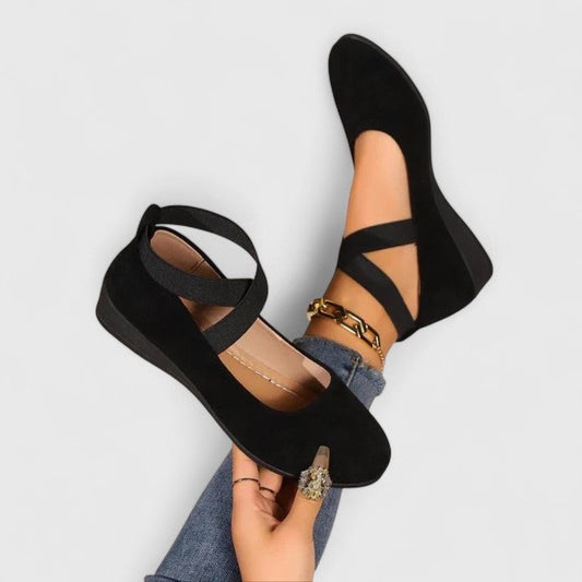 Vilda | Women's Wide Fit Instep Strap Flat Shoe