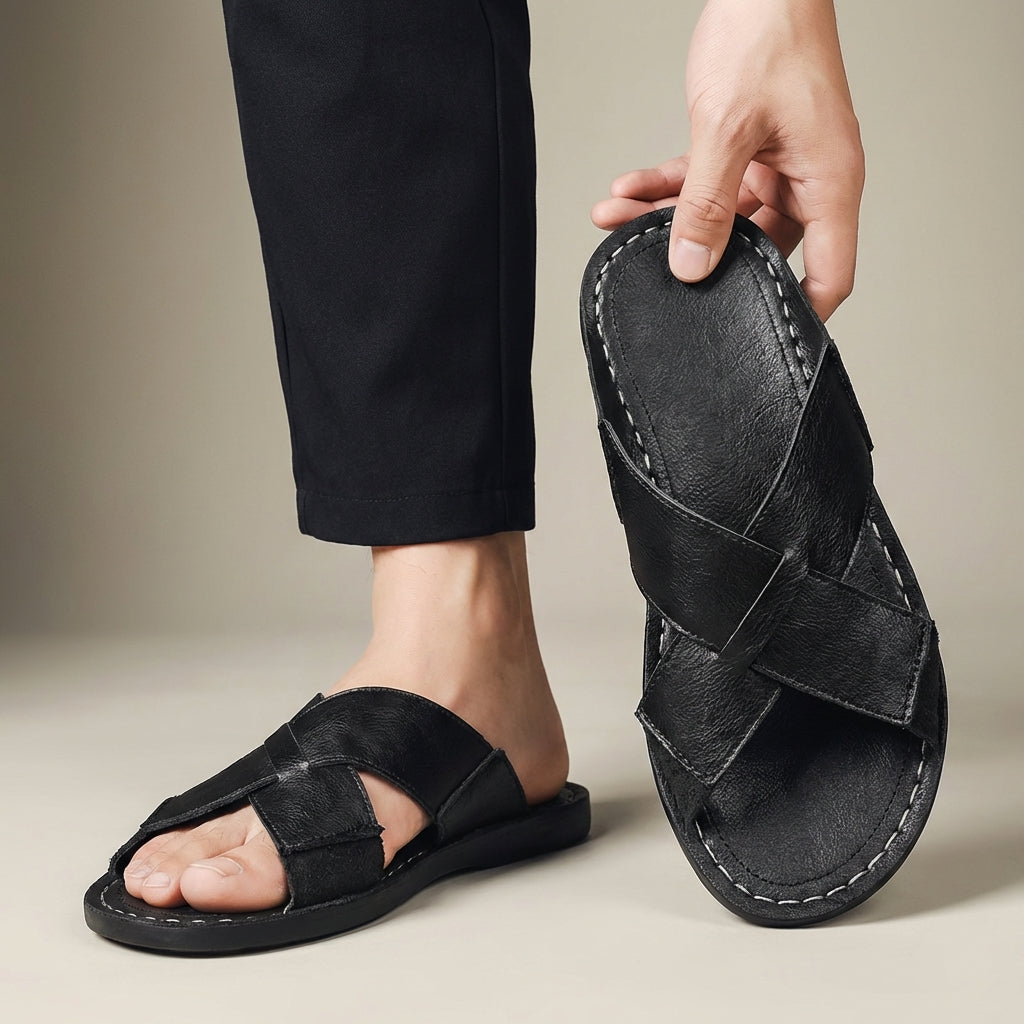 Reinhard | Men's Slip on Flat Slide