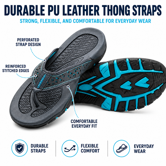 Bernard | Men's Leather Look Toe Post Flip Flop