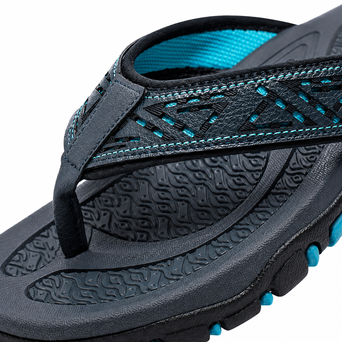 Nicolas | Men's Leather Look Toe Post Sandal