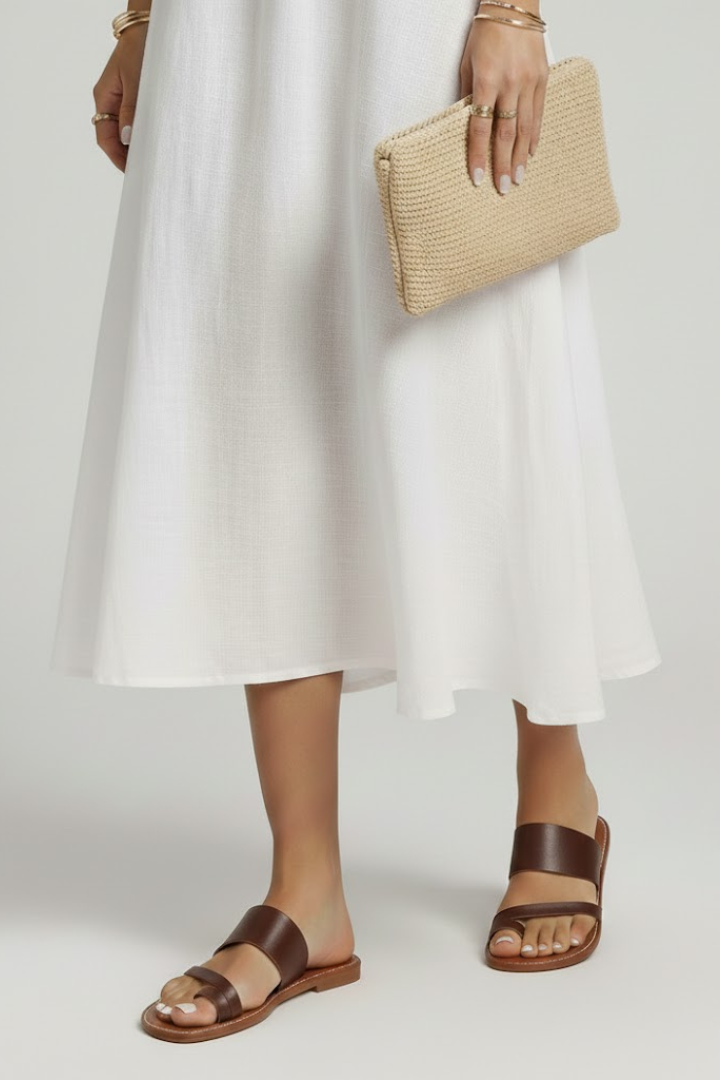 Ulla | Women's Open Toe Flat Profile Slide