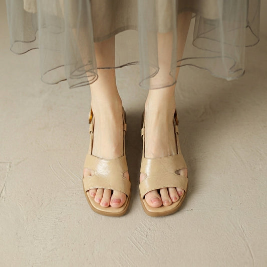 Henrietta | Women's Cut Out Leather Look Dress Shoe