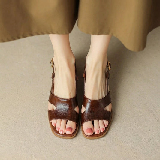 Henrietta | Women's Cut Out Leather Look Dress Shoe