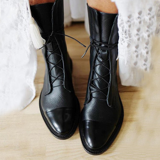 Julia | Women's Smooth Lace Up Ankle Boot