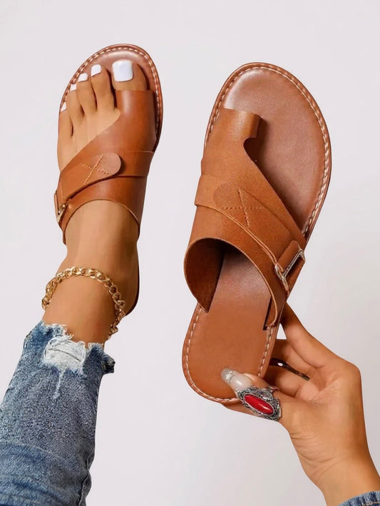 Zita | Women's Crossed Straps Padded Slide