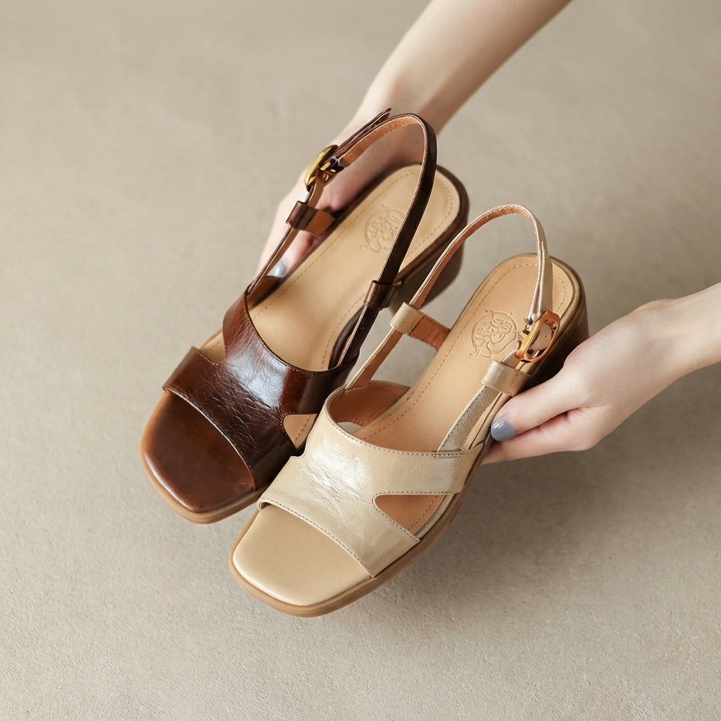 Henrietta | Women's Cut Out Leather Look Dress Shoe