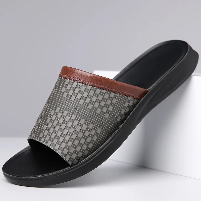 Remy | Men's Leather Slip on Slide