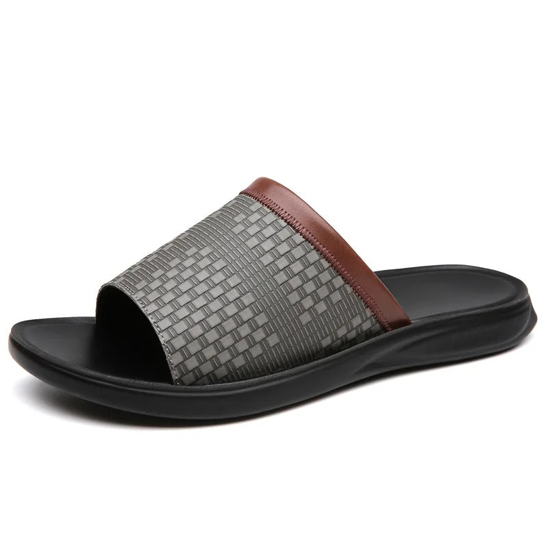 Remy | Men's Leather Slip on Slide