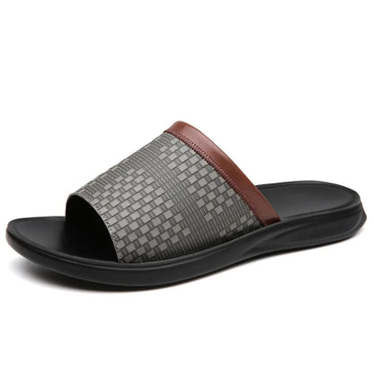 Remy | Men's Leather Slip on Slide