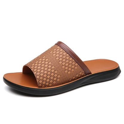 Remy | Men's Leather Slip on Slide