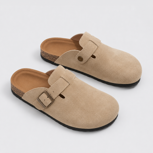 Anton | Men's Textured Leather Look Mule