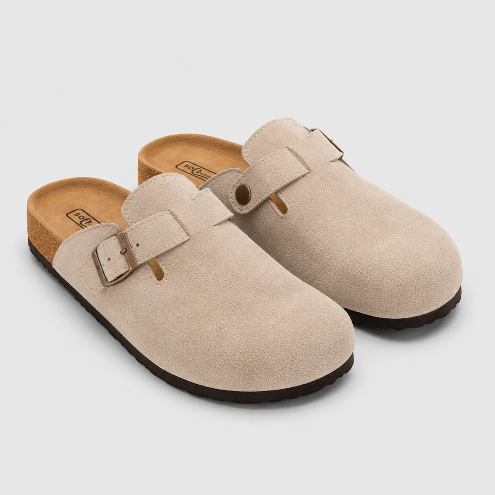 Anton | Men's Textured Leather Look Mule