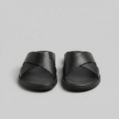 Rembrandt | Men's Smooth Crossed Straps Slide