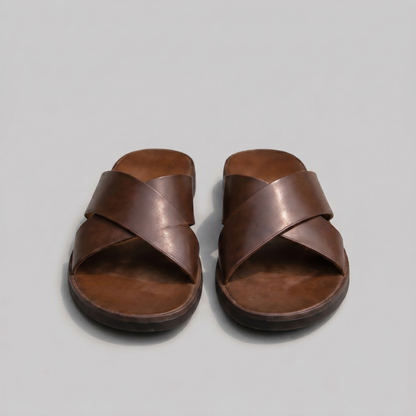 Rembrandt | Men's Smooth Crossed Straps Slide