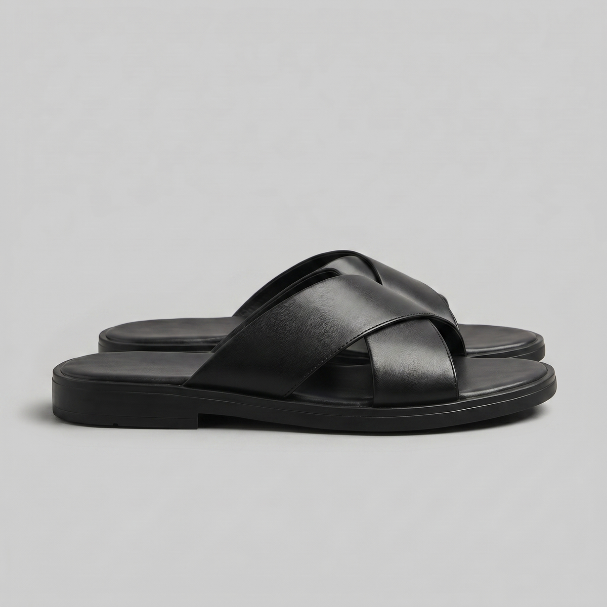 Rembrandt | Men's Smooth Crossed Straps Slide
