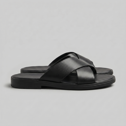 Rembrandt | Men's Smooth Crossed Straps Slide