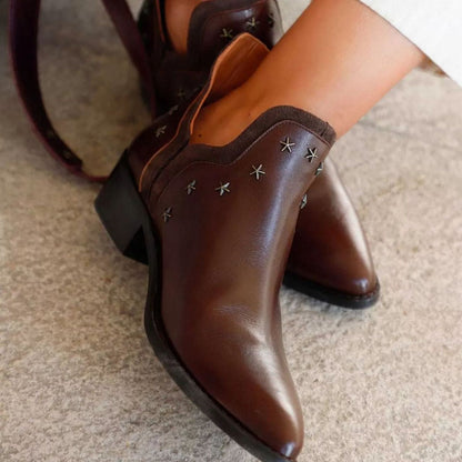 Romy | Women's Studs Pointed Toe Western Boot
