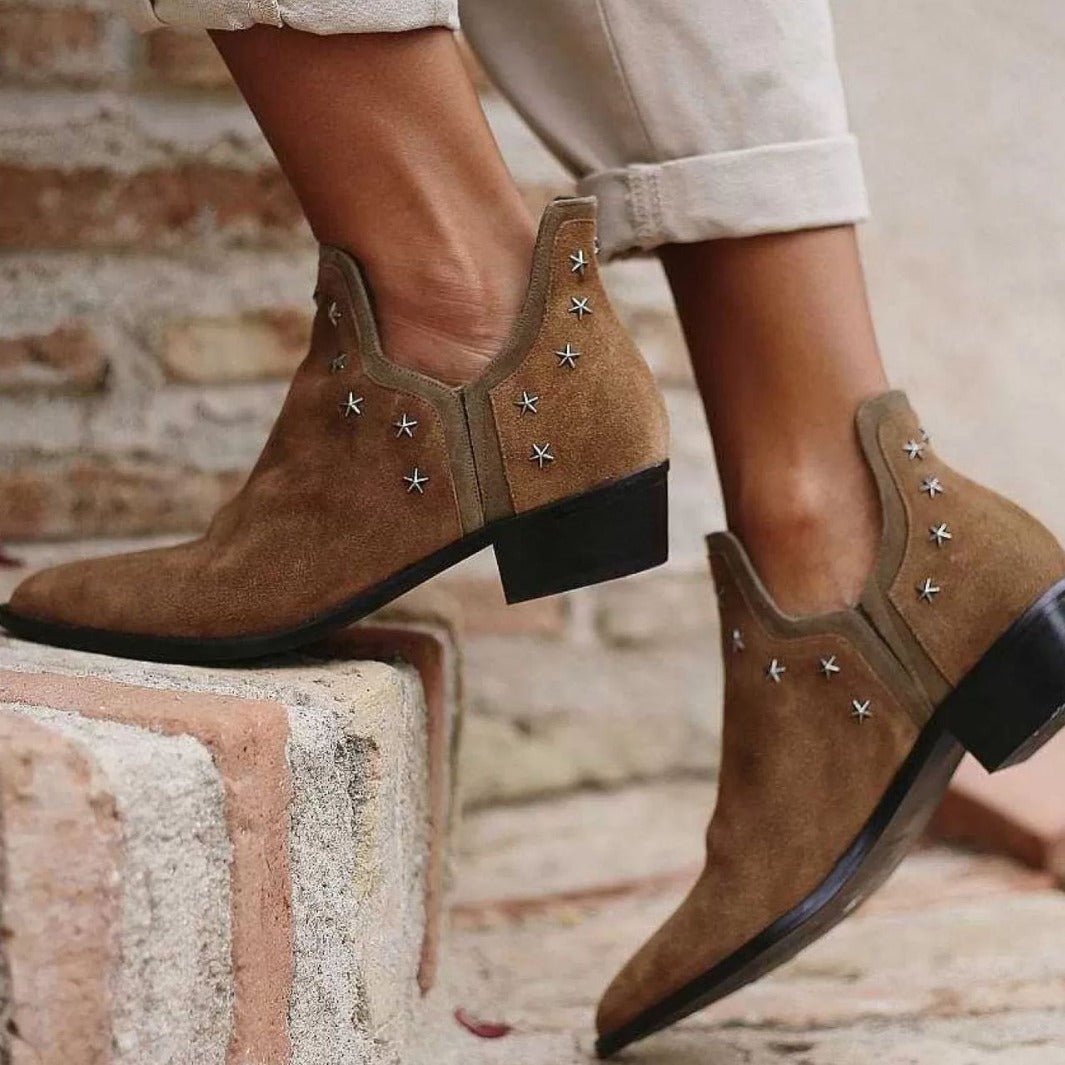 Romy | Women's Studs Pointed Toe Western Boot
