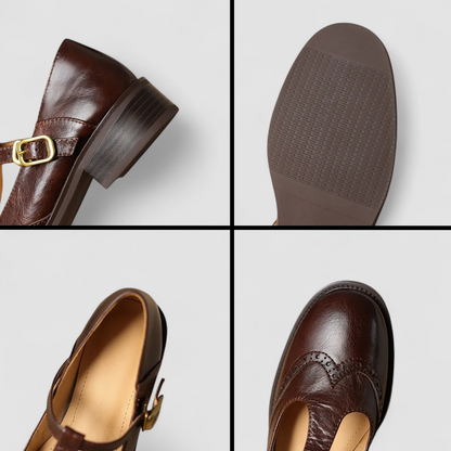Marisol | Women's Leather Round Toe Flat Shoe