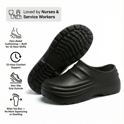 Tamara | Unisex Wide Fit Grooved Clog